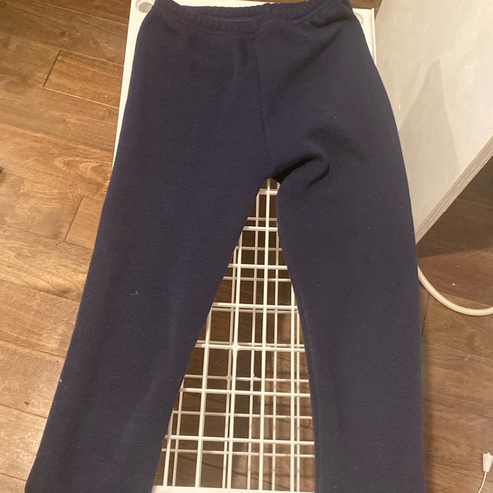 Blue fuzzy leggings kids